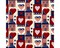 Americana Heart Patch Cotton Fabric | By the Yard | Sewing and Crafting | 44 inches wide